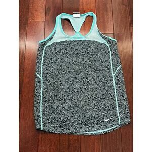 Nike Dri Fit tank top size small light blue with gray pattern